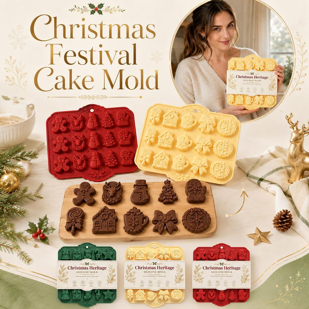 Silicone Christmas – Non-Stick Holiday Baking Pan for Cakes and Festive Treats