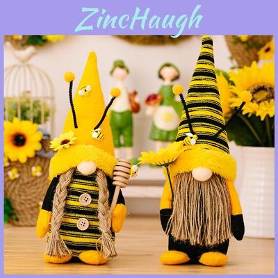 Adorable Knitted Bee Festival Gnome Doll With Antennas For Home Decoration