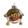 Frog Christmas Ornament Clear Plastic Xmas Hanging Ball with 3D Frog Ornament Holiday Keepsake