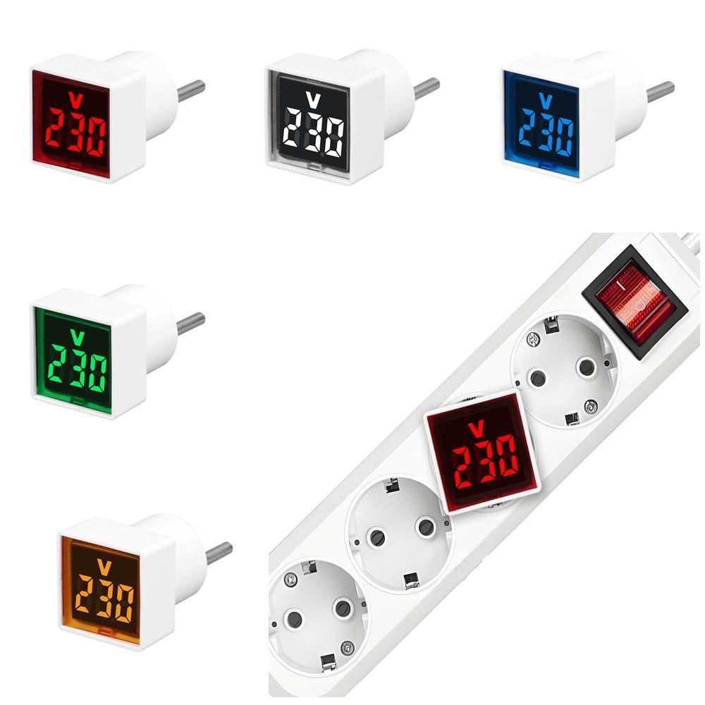 LED Square Voltmeter 220V/230V Voltmeter Portable Voltage Measurement Monitor