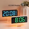 Digital Alarm Clock with Mood Light TEMP Date Week 2 Alarms Snooze Table Clock 4 Levels Brightness 12/24H Electronic LED Clock