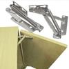 2pcs 13*2.3cm 80 Degree Sprung Hinge Stainless Steel Sofa Folding Scissor Hinge Cabinet Door Lift Up Stay Flap Top Support Tool