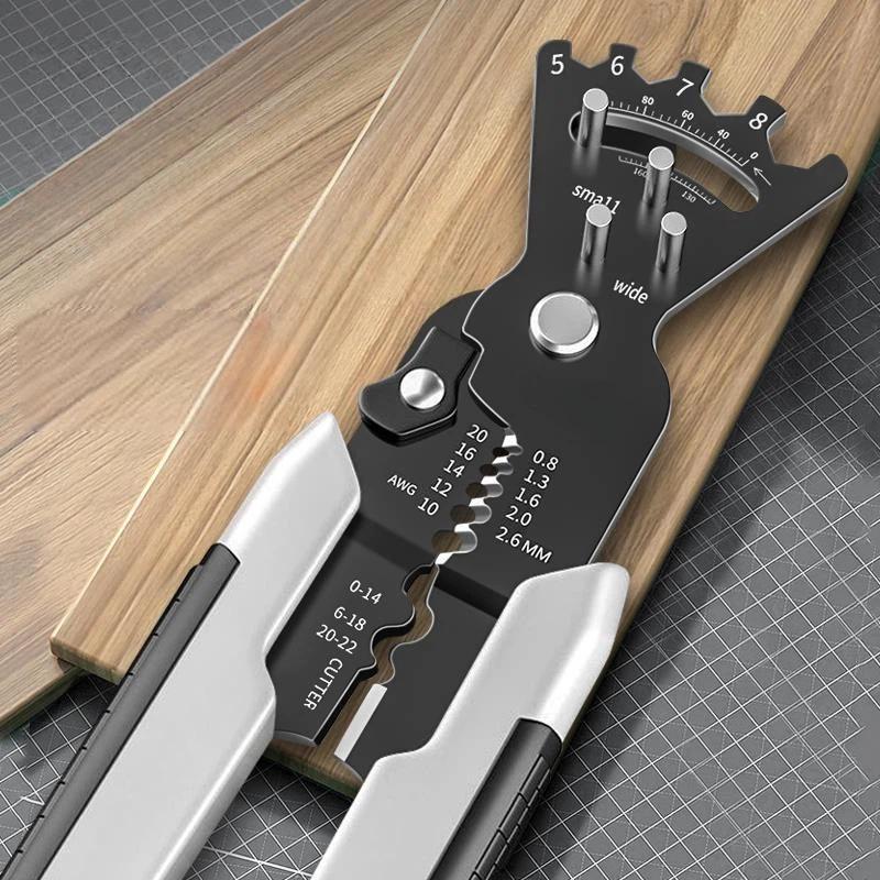 

Профессиональный многофункциональный инструмент 5-в-1 для зачистки и обжима проводов для электриков – Режет, зачищает, обжимает и сгибает провода – Сверхпрочные плоскогубцы