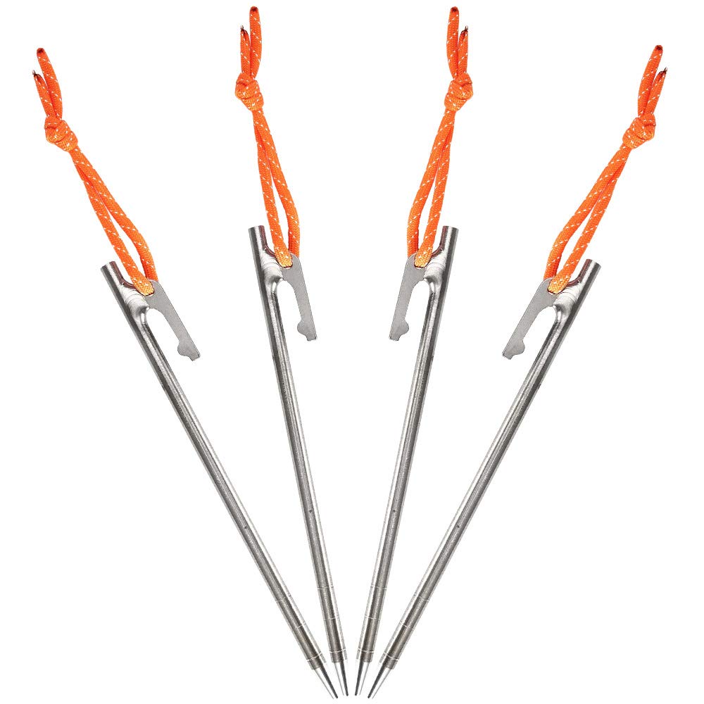 Soomloom pegs made of titanium with fixed rope for tents
