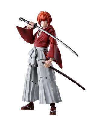 SHFiguarts Rurouni Kenshin - Meiji šermiar Romantický príbeh - Himura Kenshin cca. Pohyblivá figúrka maľovaná PVC a ABS 135 mm