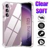 Shockproof Silicone Clear Phone Case For Samsung Galaxy S25 S24 S23 S21 FE S22 S20 S10 Plus Ultra A73 A55 A54 A53 A35 A14 M36 M54 Lens Protection Case
