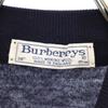 Burberrys British wool Long sleeve sweater 38 Navy system knit Women Used