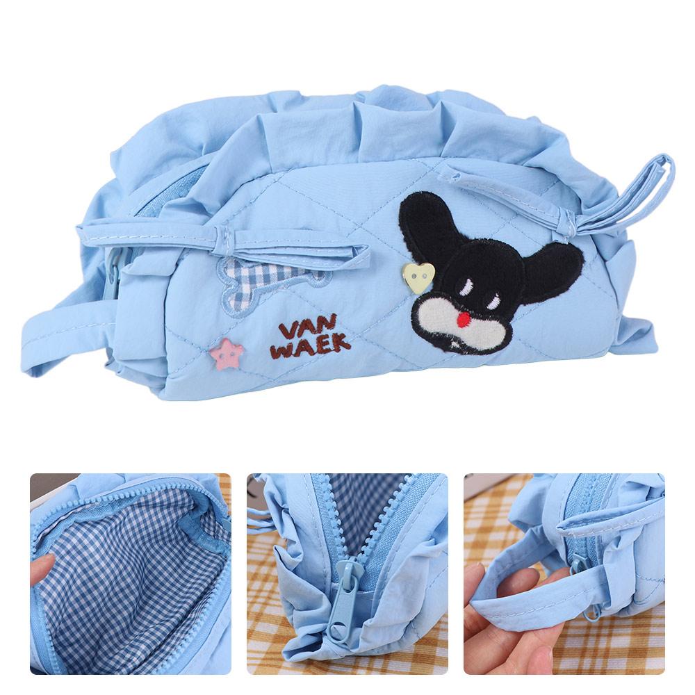 Large Capacity Pencil Pouch Case Sweet Stationery Handbag Cartoon Makeup Storage Bag Students
