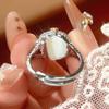 Manufacturer's New Retro Ring With An Open Mouth Women's Ruby Inlay Versatile Fashionable High-end Light Luxury