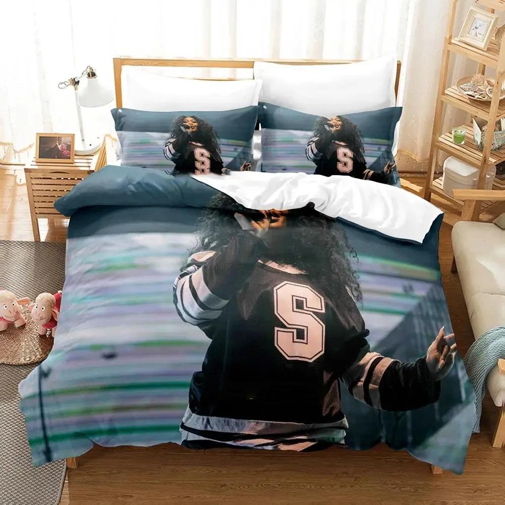 3D Print Single SZA Bedding Set Duvet Cover Bed Set Quilt Cover Pillowcase Comforter king Queen Size Boys Adult Bedding Set