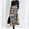 Autumn And Winter Women's Dresses Casual Long Sleeves Long Bohemian Printed Dress Women Clothes