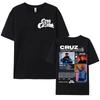 25 Summer Women T-shirt Hip Hop Street Cruzzi Print Top Oversized Y2k Short Sleeve Cruz Cafuné World Tour Streetwear Clothes Top