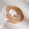 European & American High-End Gold Wire Multi-Layer Bracelet Necklace.