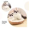 Long Hair Simulated Cat Plush Toys Fluffy Plush Kitty Figures Toy  Children Gift