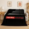 Racing Car A-Aprilia Logo Moto Flannel Blanket Soft Warm Throw Blanket for Bedroom Living Room Bed Travel Camping Picnic Gift