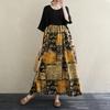 DIMANAF Plus Size Women Summer Dress Elegant Style Basic Vintage Long Dress Linen Loose Large Dress