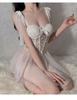 Gorgeous Slimming Mesh See-Through Padded Underwire Camisole Nightgown Set for Women