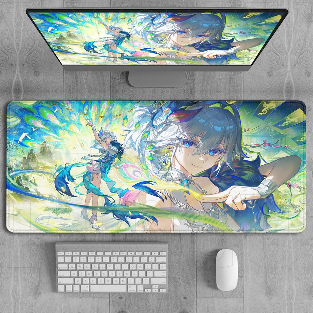 XXL Natural Rubber Yao Guang Honkai Star Rail Mousepad Rug Gaming Office Keyboard Mouse Pad Nonslip PC HD Printing Desk Mat