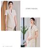 Women's Black Short-Sleeve Suit Jacket – Summer Lightweight, Elegant, Slimming, Professional Wear