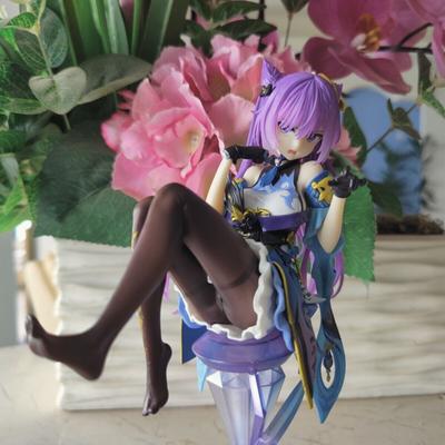 Anime Girl Keqing 21cm PVC Model Collection Decoration Figure Doll Toy No Box