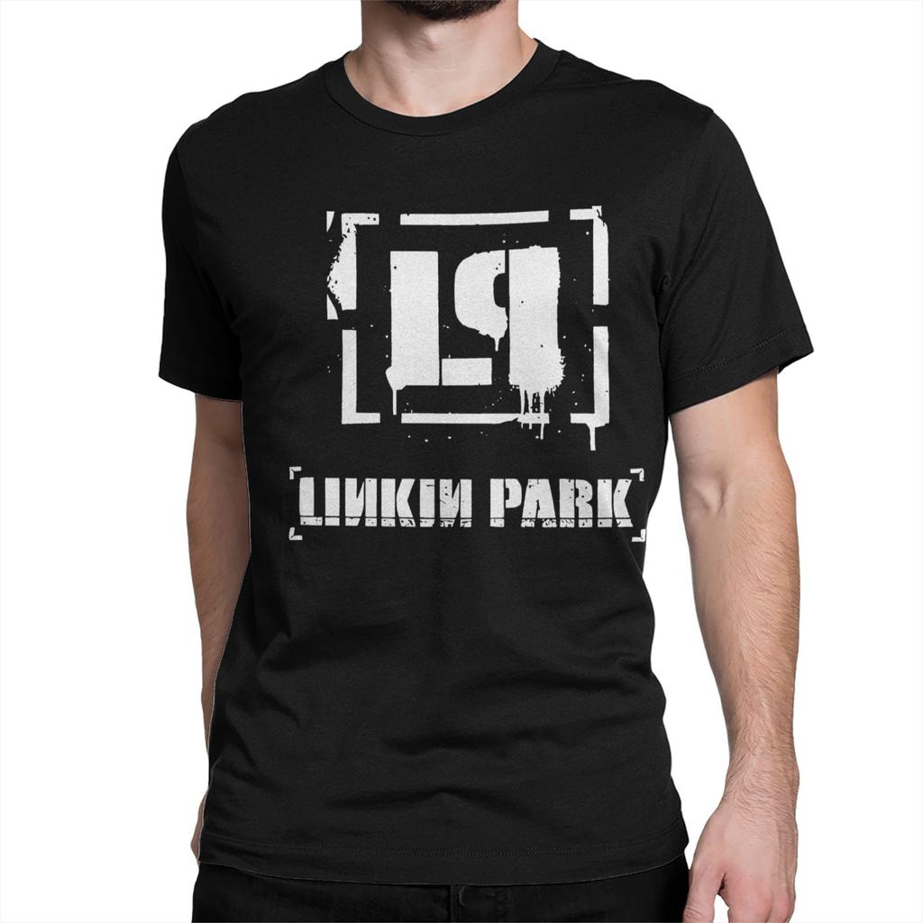 Men Women's Music Band Linkinparks Logo T Shirts Rock Pure Cotton Clothes Short Sleeve Round Collar Tee Shirt Gift T-Shirts