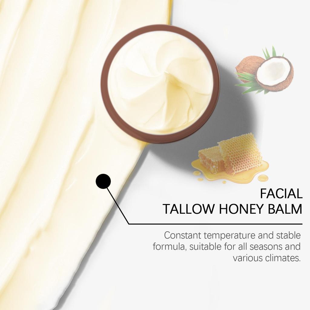 Beef Tallow Honey Moisturizer/Ginseng Cream Moistrizing Nourishing Hydrating Brightening Face Skin Rejuvenation Korean Cosmetics
