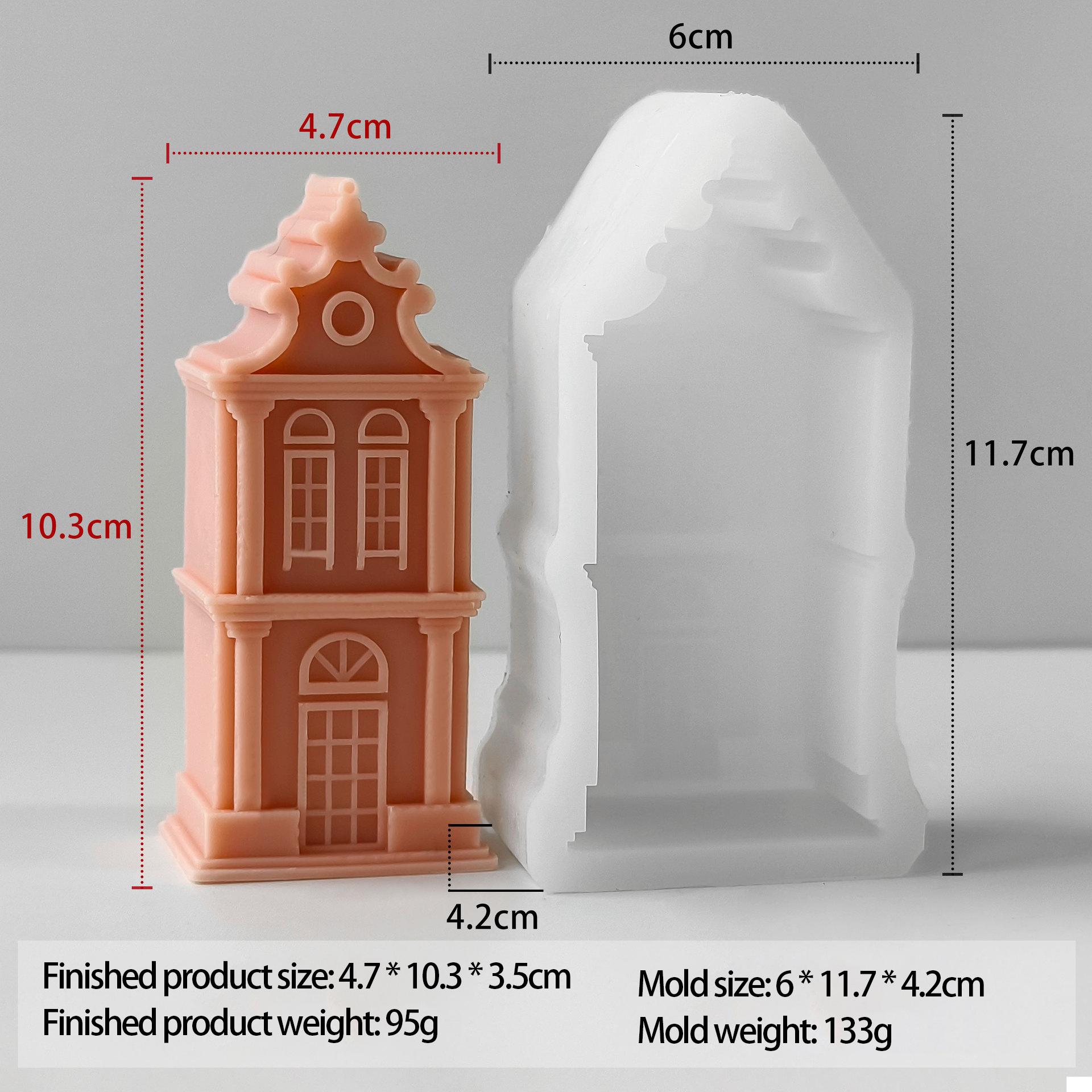 

1 шт. Дом Гипсовый Орнамент Силиконовая Форма Сделай Сам Дом Форма для Капельницы Свечей