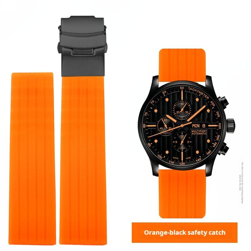 

20мм 22мм 24мм силиконовый мужской ремешок для часов Для seiko нет. 5 черных зеленых водяных призраков Citizen Tissot Huawei Casio ремешок для часов 18mm