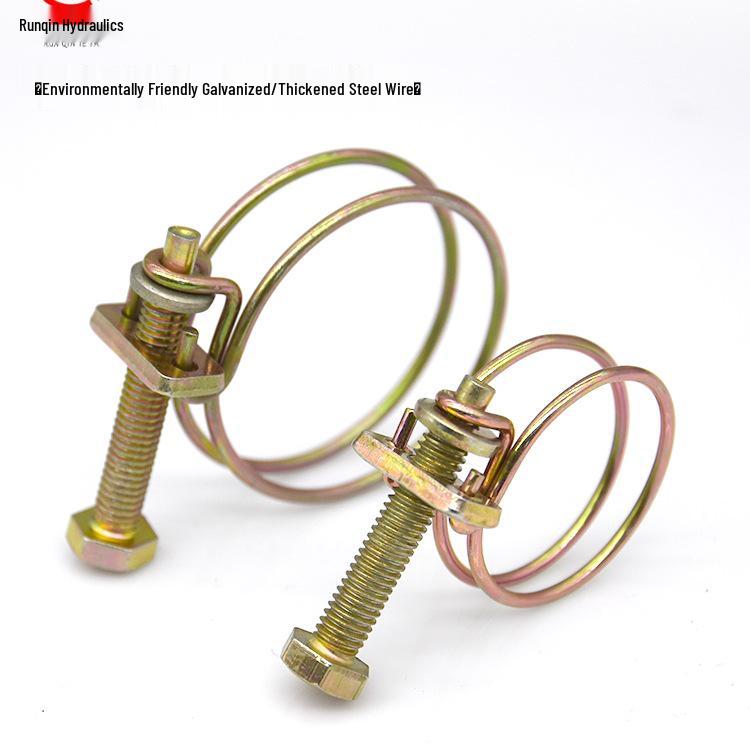 Galvanized Double Steel Wire Clamp for Hoses Galvanized double wire 8-12mm (20 pcs)