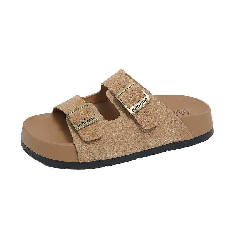 Thick-soled slippers women's summer outer wear 2025 new versatile women's beach cool slippers