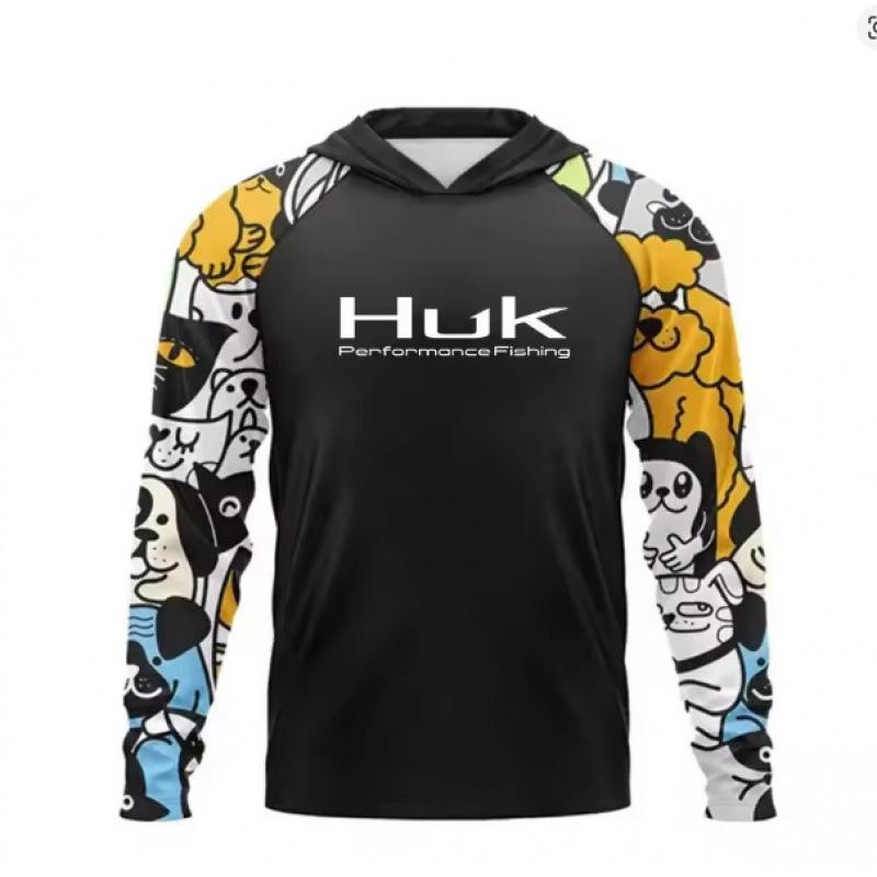 HUK Men's Performance Fishing Hoodie UV Protection Breathable Long Sleeve Shirt