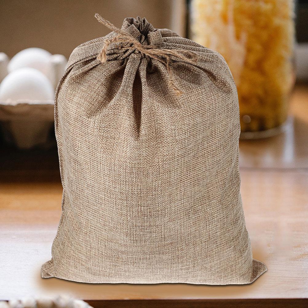 Jute Kordelzug Tasche Tragbare Obst Sack Tasche Stoff Taschen mit Kordelzug Beutel Gemüse Wachsen