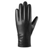 Fleece Lined Women's Gloves PU Leather Winter Warm Gloves Five Finger Gloves  Driving Activity