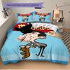 Mr Bean'S Adventures Print 3Pcs Bedding Setduvet Cover With 2 Bedropillowcase Home Birthday Gift