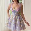 2025 Women's Fashion Floral Embroidered Sexy Suspender Dress