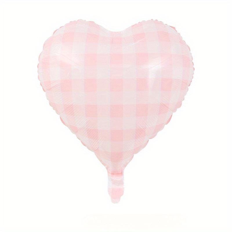 

5 шт. Шары из алюминиевой фольги в форме сердца 18 дюймов, полосатые шары, реквизит для праздничной вечеринки и свадебного оформления и фотогра 18inch розовый