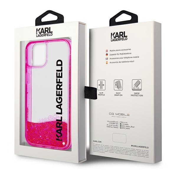 Karl Lagerfeld KLHCP14MLCKVF iPhone 14 Plus / 15 Plus 6.7" pink hardcase Liquid Glitter Elong