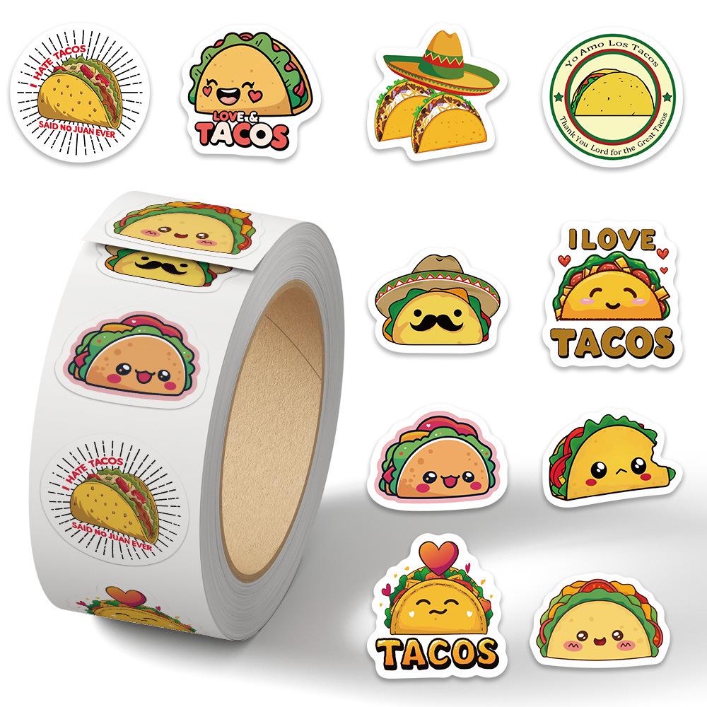Cartoon Festival Gift Stickers - 500/Roll for Journals and Sealing