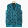 Seniors Vest Grandma Vest Sweater Knitted Cardigan Clothes Autumn Winter Jacket
