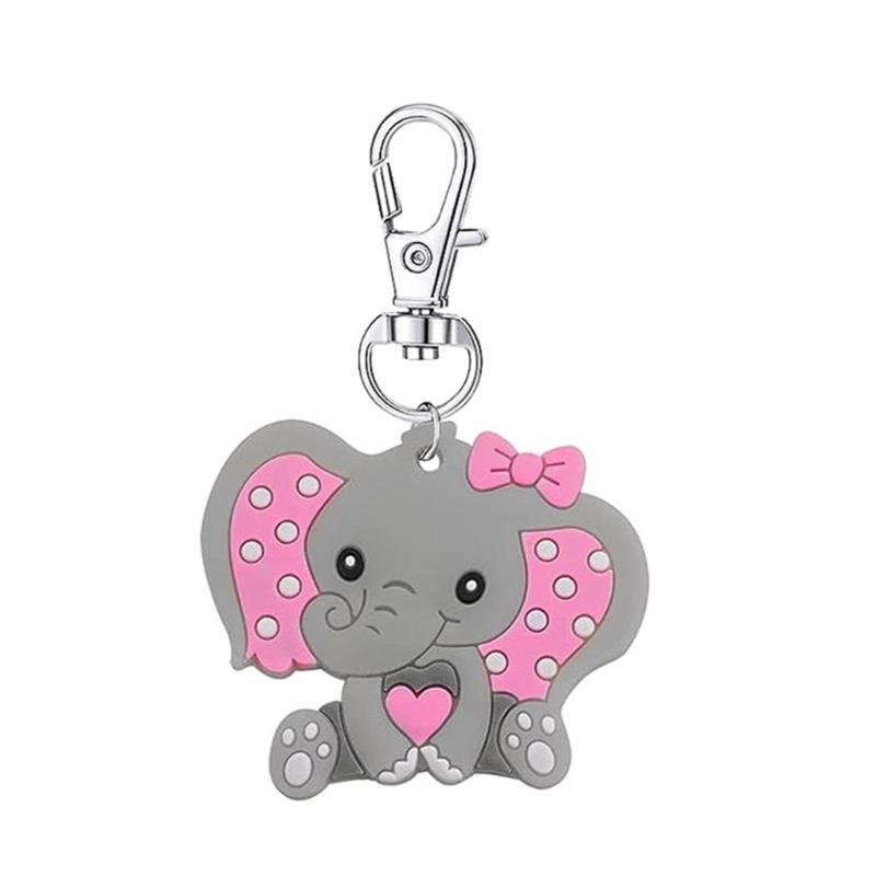 30Pcs Baby Shower Party Theme Keyring Elephant Shape Keychain Set Accessory