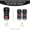 For Nissan Key Fob Cover, TPU Key Fob Case Fit for Nissan Xterra Titan 350Z Quest Altima Maxima Murano Armada Sentra Versa Infiniti QX56 FX35 FX45