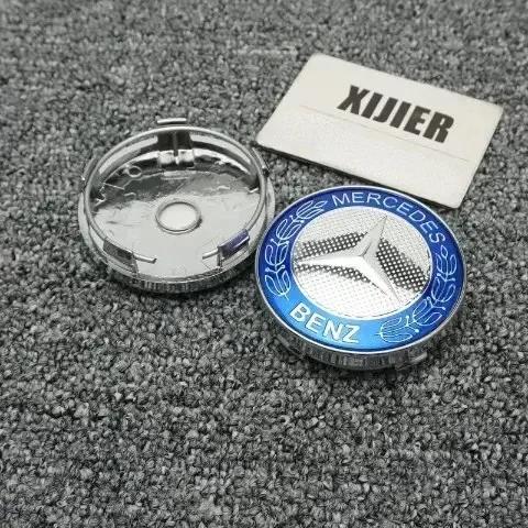 DJR5   New For Mercedes Benz 4 pieces 60MM Car Wheel Center Hub Caps Cover decorate Accessories For MERCEDES BENZ AMG W166 W253 X253 X2