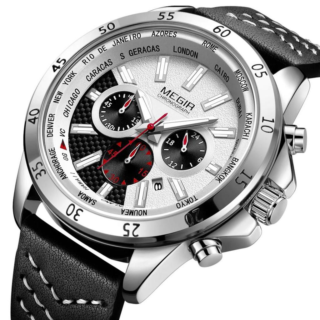 Erkek Kol Saati MEGIR Watch Men Fashion Sport Quartz Mens Watches Top Brand Luxury Military Watch Relogio Masculino Zegarek Mesk