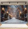 Weihnachts-Hintergrund Fotografie Winter Schnee Weihnachtsbaum Dekoration Neujahrsparty Erwachsene Kinder Foto Hintergründe Banner Requisiten