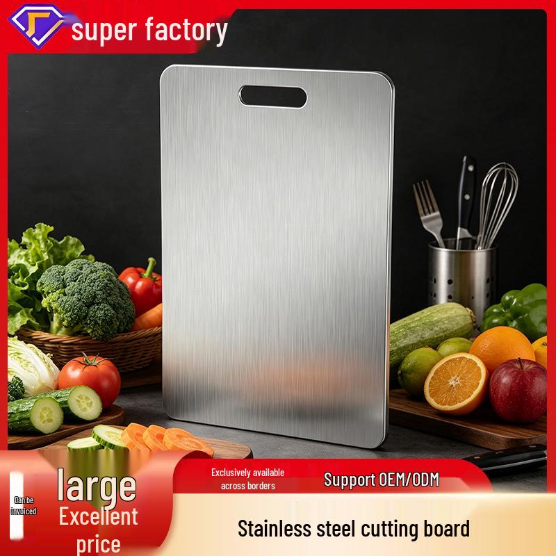 Thickened Antibacterial Stainless Steel Double-sided Cutting Board
