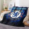 Custom Name Chelsea Football Club Flannel Blanket, High Quality Comfortable for All Seasons, Home Decor, Warmth and Comfort