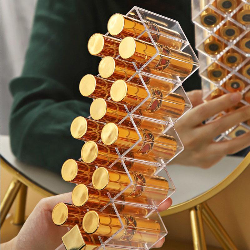 Vertical Lipstick Storage Rack, Lipstick Storage Box, Cosmetics Storage Box Display Stand for Lipstick Glaze Lipstick Rack