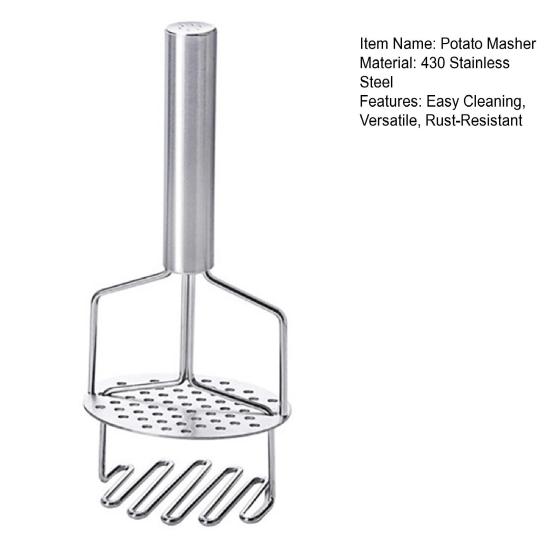 Manuel Patates Ezici Paslanmaz Çelik Çift Fonksiyonlu Tel Ezici Bulaşık Makinesinde Yıkanabilir Pürüzsüz Patates Püresi İçin Mutfak Gereci