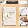 Butterfly Retro English Loose-Leaf Binder: A5 Lined Inner Core B5 Single Book with OPP Bag Packaging