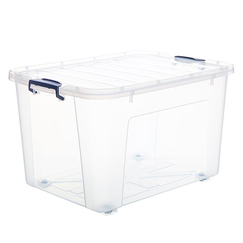 JD Zao Clear Plastic Storage Box with Wheels